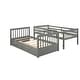 preview thumbnail 6 of 16, American Classic Traditional Style Twin-over-Twin Bunk Bed with Ladders and Two Storage Drawers