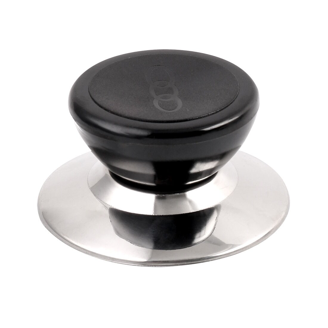 Durable Pot Lid Knob Universal Cookware Stainless Steel Replacement - Black,Silver - 2.8"" x 2"" x 1.5""(Bottom D*Top D*H) -  Unique Bargains, s21060200ux7081