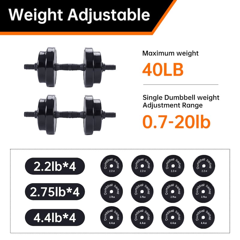 Adjustable 3 in 1 Weight Set, Dumbbells, Kettlebells and Barbell, Non Slip Grip, Compact and Versatile for All Fitness Levels