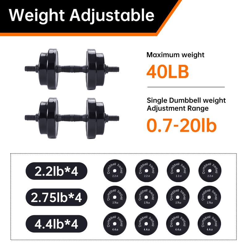 Adjustable 3 in 1 Weight Set, Dumbbells, Kettlebells, Barbell Combo, Non Slip, 20, 40, 50, 70LB Versatile Home Gym Equipment