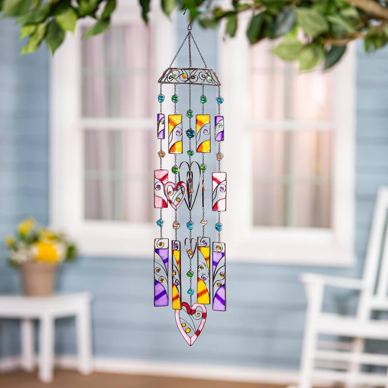 34" Hearts & Shapes Metal Wind Chime