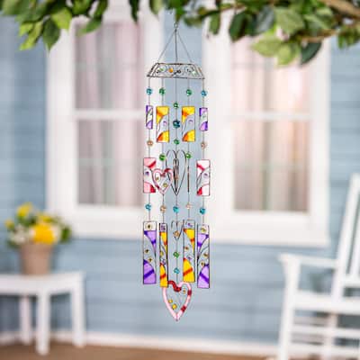 34" Hearts & Shapes Metal Wind Chime