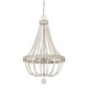 preview thumbnail 18 of 29, Cauhu 4-light Farmhouse Coastal Beaded Empire Chandelier for Dining Room - 16'' W x 16'' D x 27'' H