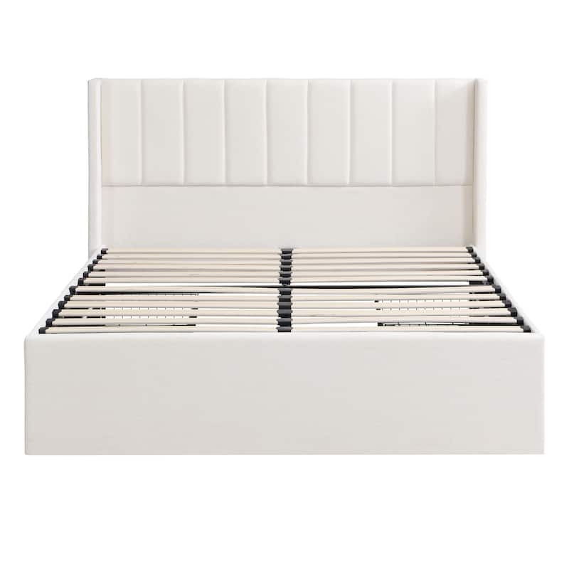 Christopher Knight Home - Modern Upholstered Storage Bed with Drawers and Vertical Headboard
