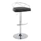 Option Black Faux Leather/Chrome Metal