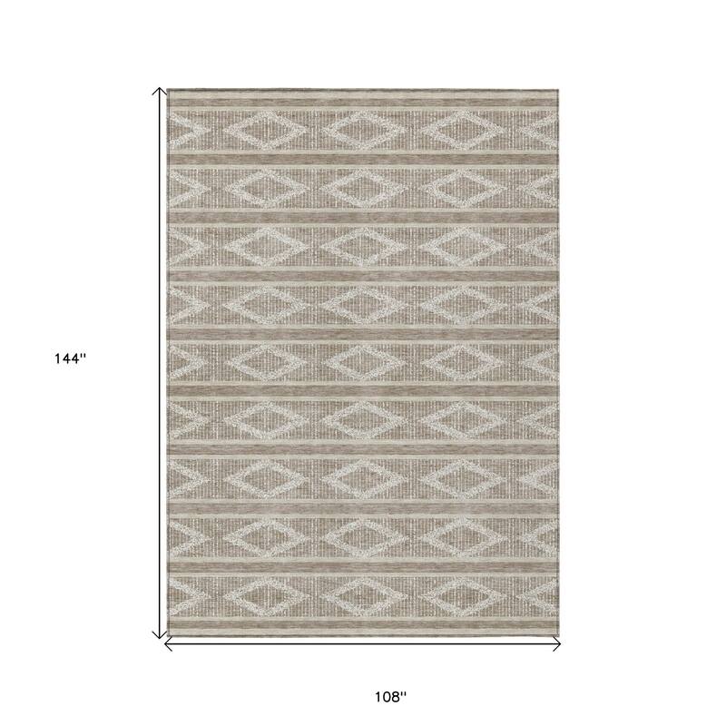 HomeRoots Geometric Transitional Rectangle Outdoor Rug