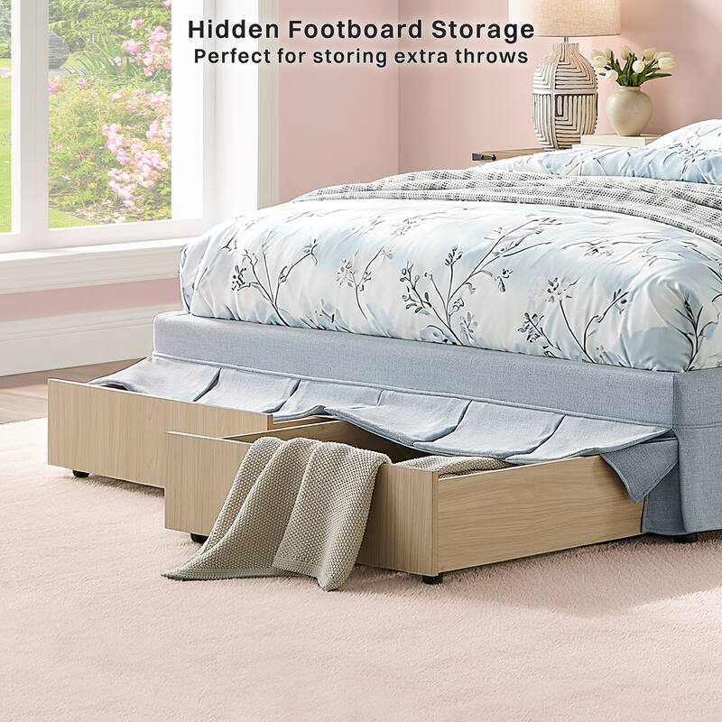 Canton Upholstered Queen Size Storage Bed