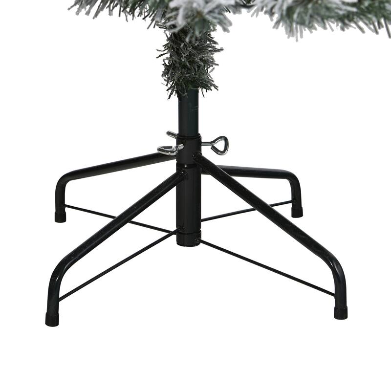 6ft. Flocked Spruce Artificial Christmas Tree with 250 Clear LED Lights - Elegant Winter Wonderland X-Mas Glow