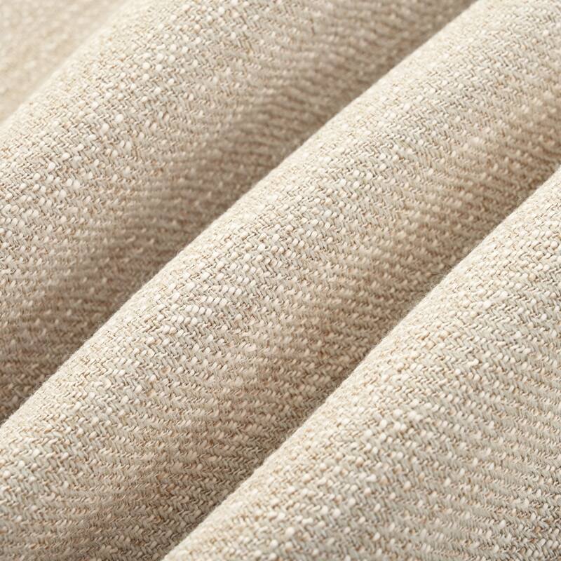 Beige Accent Sofa 3-Seater Sofa Couch with Wood Legs, Modern Settee Couch Upholstered Sofa for Living Room