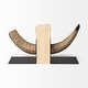 preview thumbnail 2 of 6, Nickerson (Set of 2) Metal Book Ends (set of 2) - 5.5L x 6.5W x 5.5H