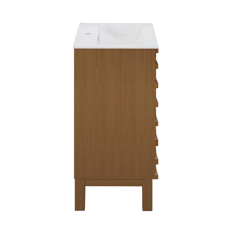Cascade 18" Bathroom Vanity In Walnut