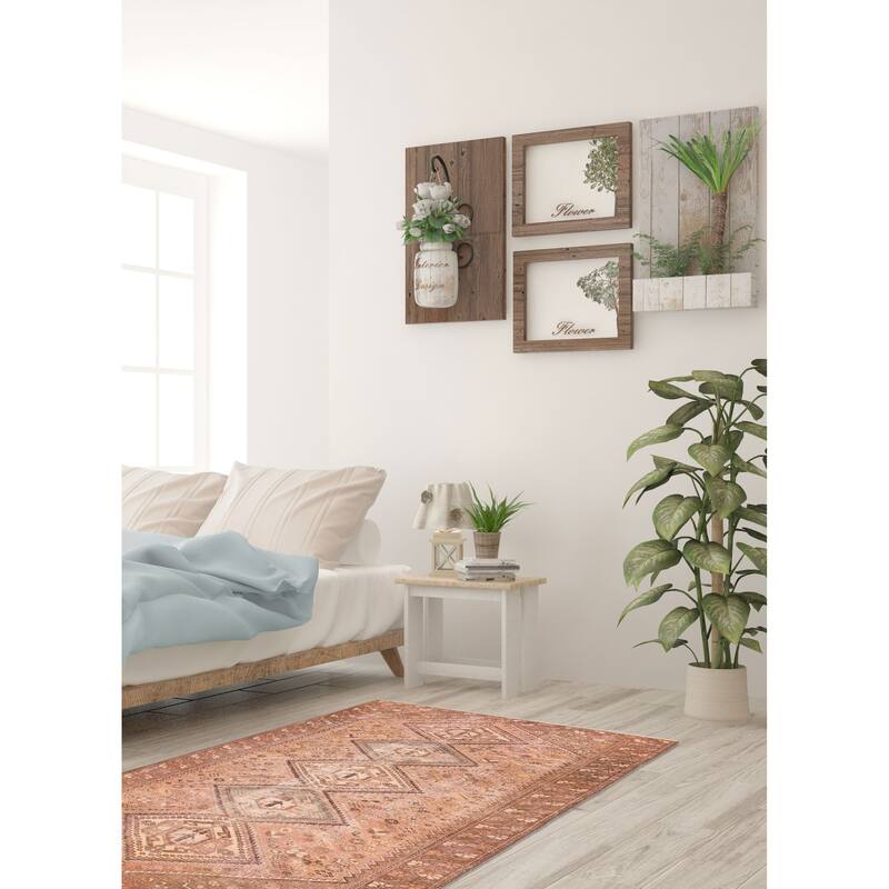 ECARPETGALLERY Hand-knotted Antalya Vintage Tan Wool Rug - 5'3 x 9'11