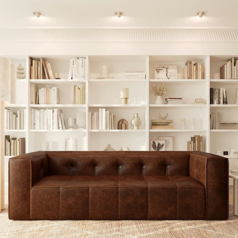 Poly & Bark Capa 92" Sofa - Full Grain Genuine Italian Leather