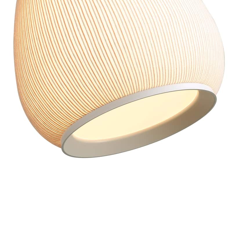 Golden Lighting Tela Integrated LED 18in Pendant in Sand Yellow - Beige