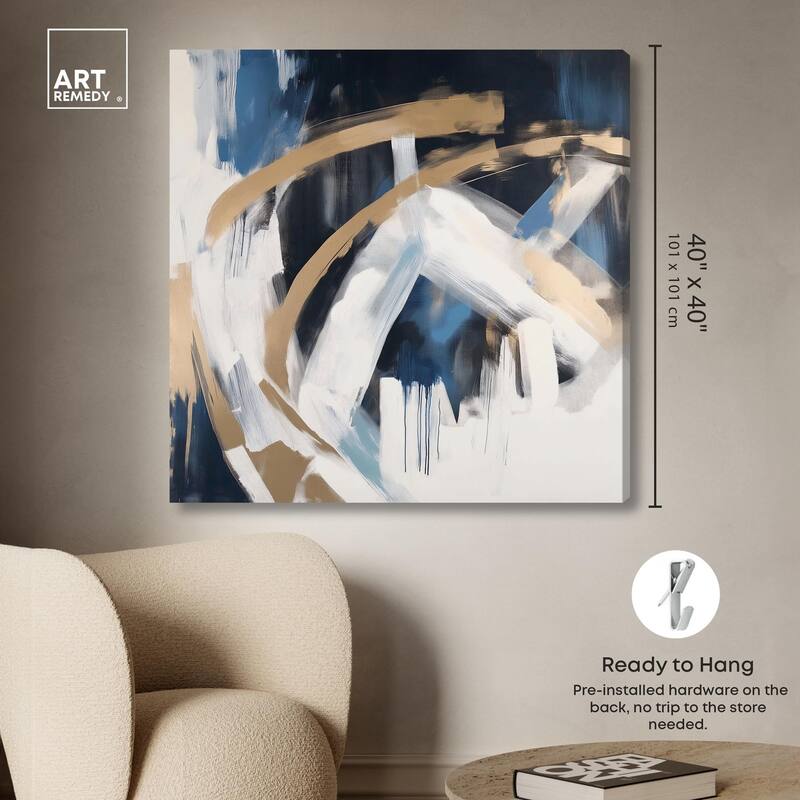 Golden Vortex II Canvas by Art Remedy, Gallery Wrapped