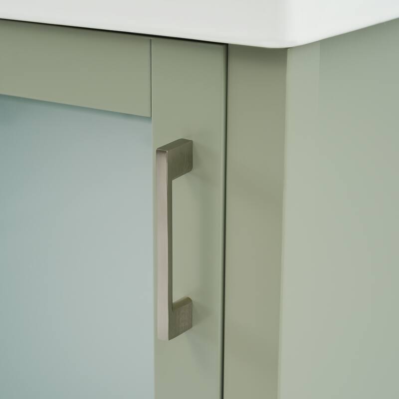 GDFStudio - Solis Wood & Ceramic Modern Bathroom Vanity with Sink & Drawer