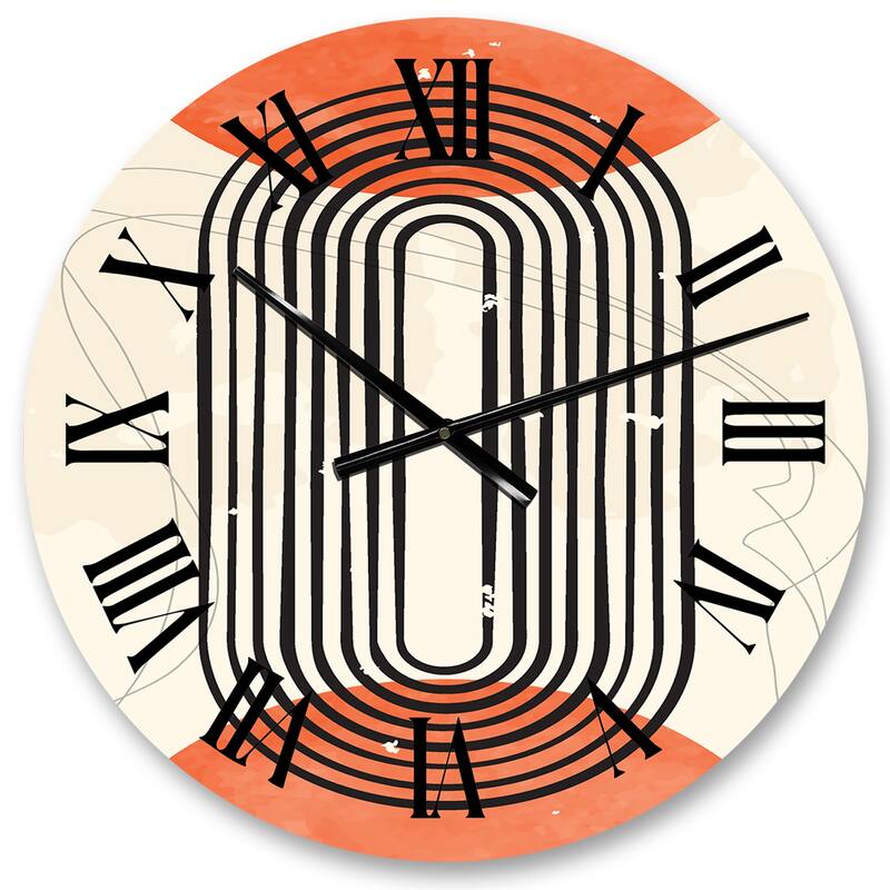 Designart 'Minimal Mid Century River Moon VI' MidCentury Modern wall