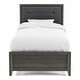 preview thumbnail 10 of 9, Aury Transitional Grey Upholstered Tufted 6-piece Panel Bedroom Set by Furniture of America