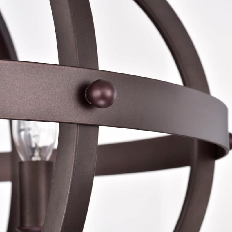 Allario 6 Light Farmhouse Candle Style Metal Chandelier 21 Inch - Oil Rubbed Bronze