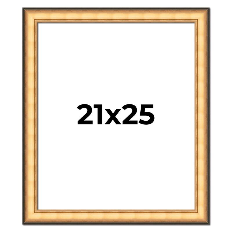 21x25 Frame Gold Plein Aire Solid Wood Picture Frame Width 2 Inches |