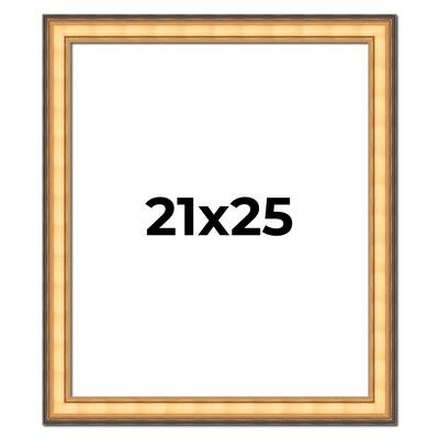 21x25 Frame Gold Plein Aire Solid Wood Picture Frame Width 2 Inches |