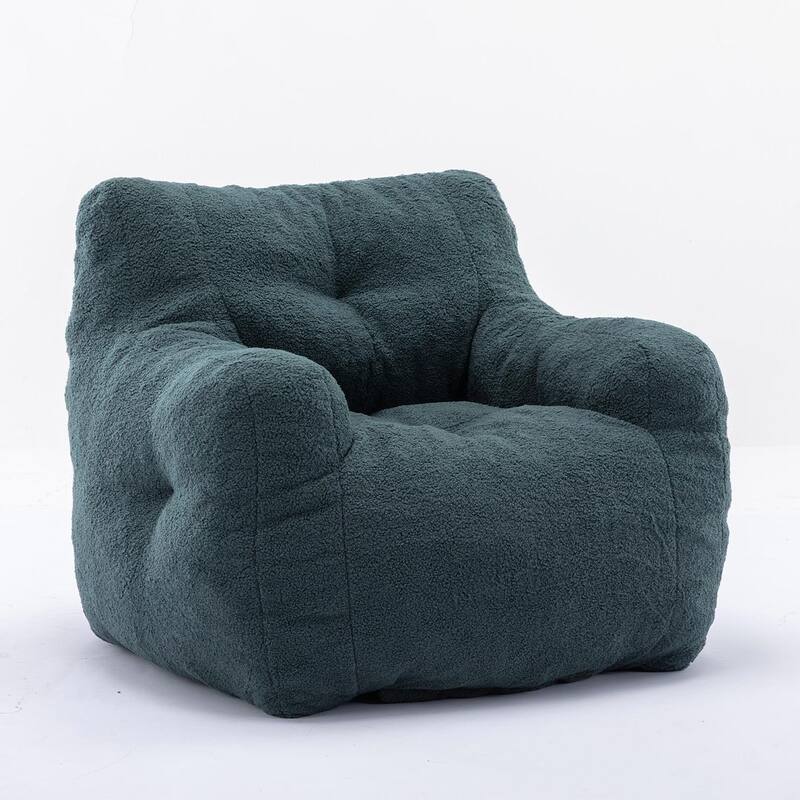 Modern & Elegant Bean Bag Chair | High Resilience Foam | Teddy Fabric or Cotton Linen | Versatile Lounge Seating