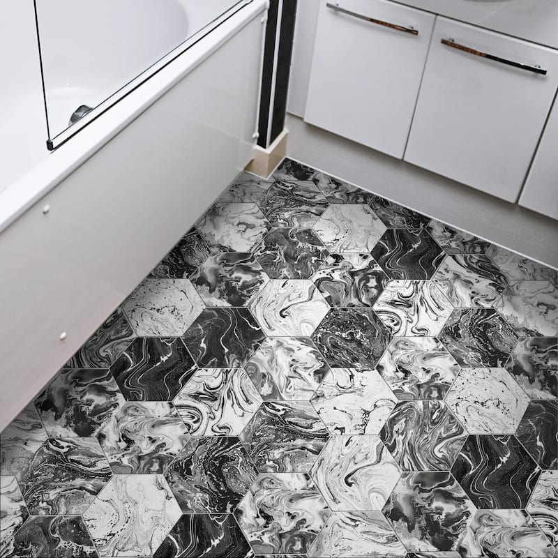 Merola Tile Ebru Hex 9-1/8" x 10-1/2" Porcelain Floor and Wall Tile
