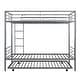preview thumbnail 12 of 51, 2 In 1 Multifunction Twin Over Twin Metal Bunk Bed With Trundle