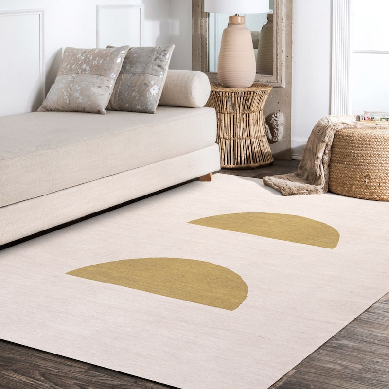 JONATHAN Y Cirkel Bohemian Textured Weave Floral Machine Washable Area Rug