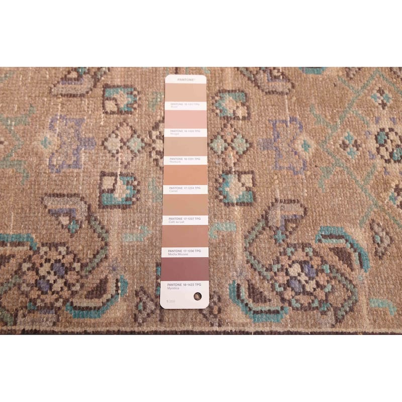 ECARPETGALLERY Hand-knotted Antalya Vintage Brown Wool Rug - 4'4 x 11'1