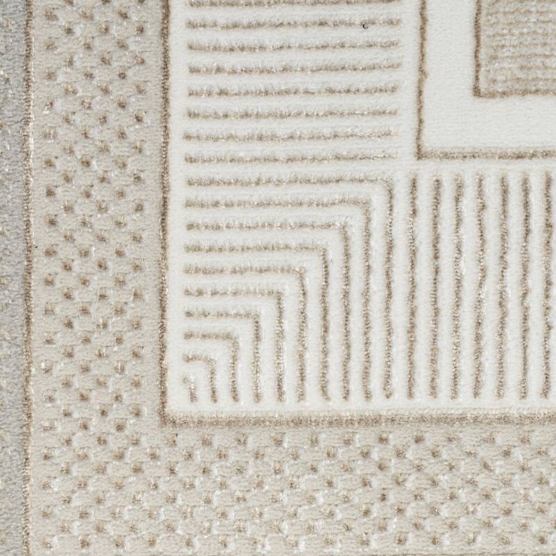 HomeRootsGeometric Modern Rectangle Area Rug - 87' X '63' X '0.39