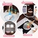 preview thumbnail 8 of 30, Costway Kids Kitchen Set Wooden Kitchen Playset with Clock, Microwave, - See Details