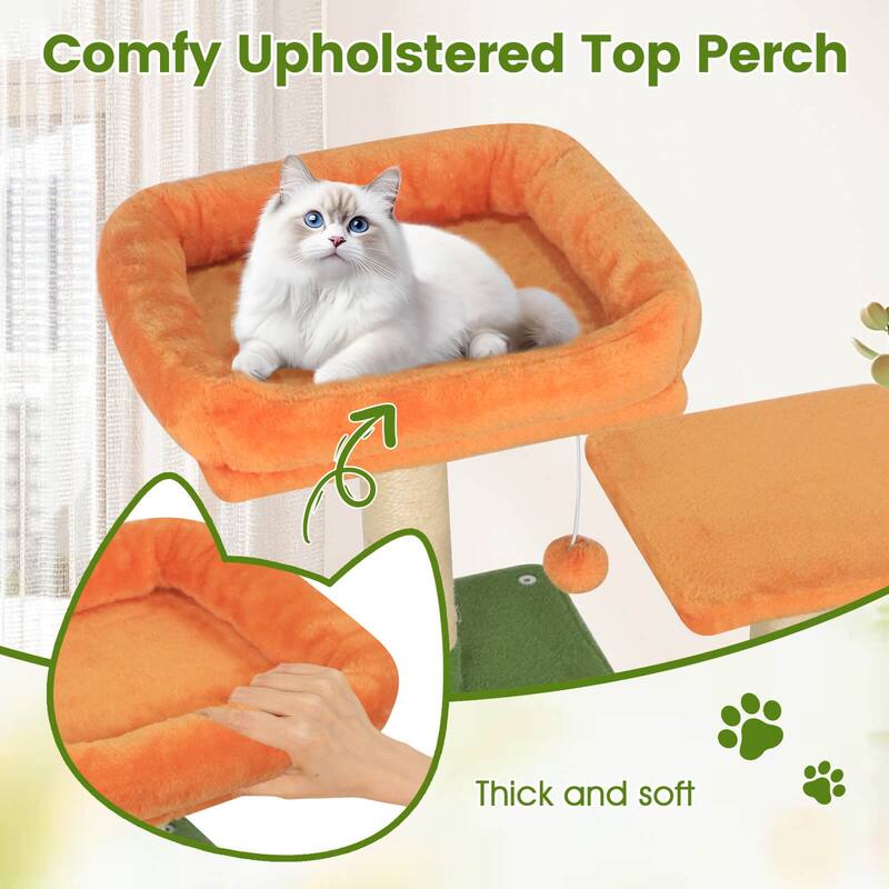 Costway 70” Cat Tree for Indoor Cats with Padded Top Perch, Dual - See Details