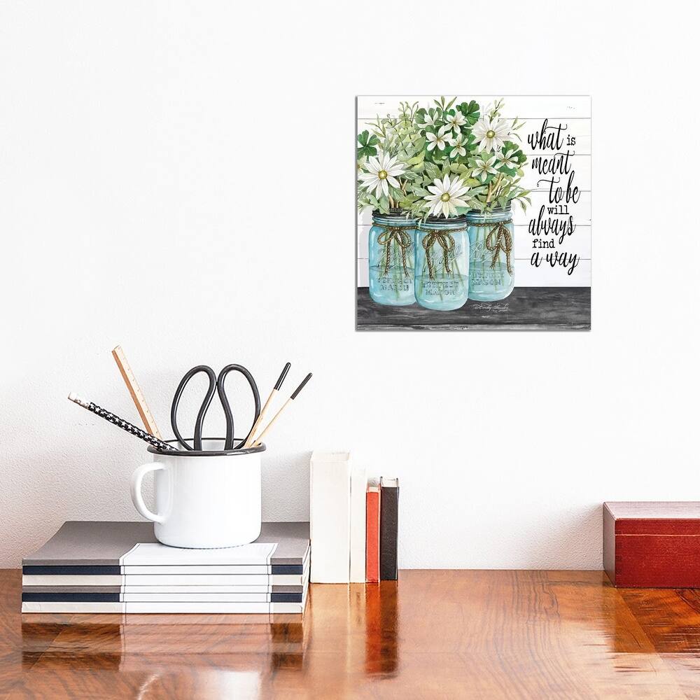 iCanvas "Blue Jars - What is Meant to Be" by Cindy Jacobs Canvas Print