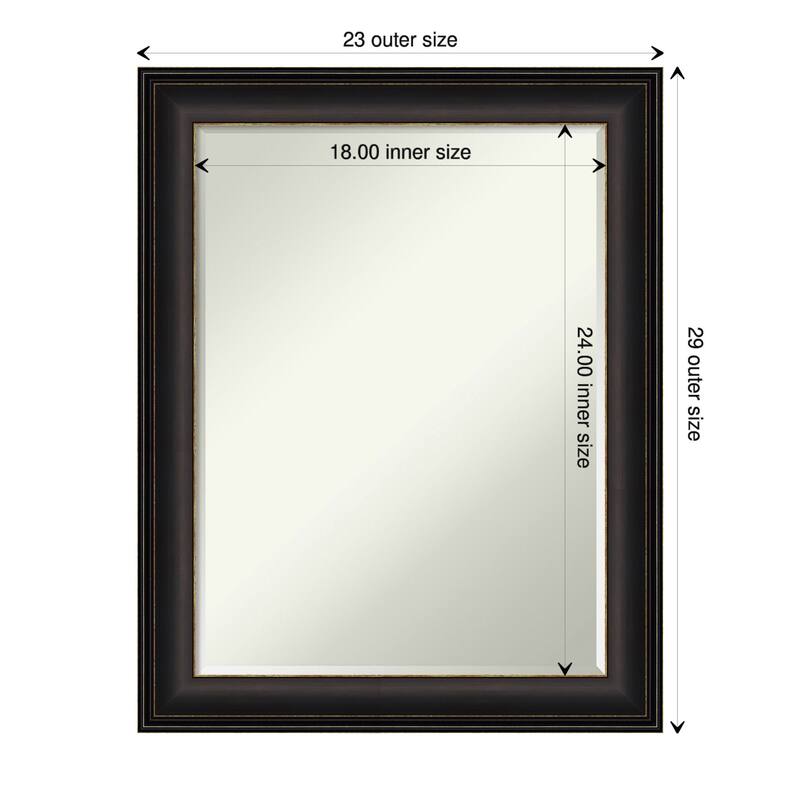 Petite Bevel Wall Mirror - Trio Oil Rubbed Bronze Frame