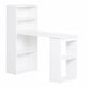 preview thumbnail 1 of 7, Modern Home Office Desk with 6-Tier Storage Shelves, 47" Writing Table with Bookshelf White