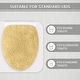 preview thumbnail 38 of 189, Home Weavers Waterford Collection Cotton Toilet Lid Rug | Elastic Fit | Fit Most Standard Toilet Lid | 18"x18"