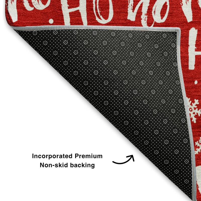 Premium Washable Super Soft Christmas Ho Ho Mayfield Rug