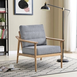 Modern Home Accent Chair Upholstered Lounge ArmChair With Solid Wood ...
