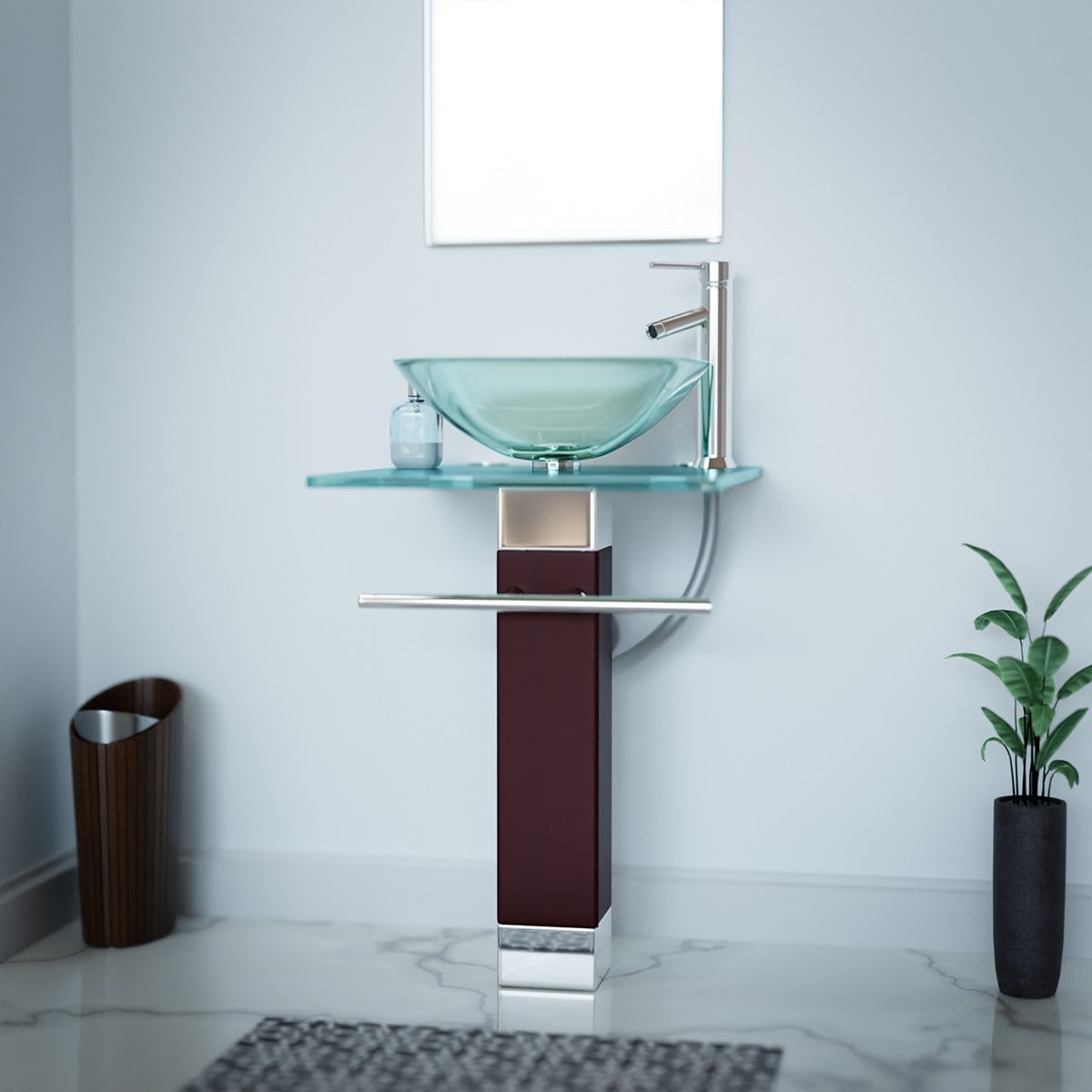 Pedestal Glossy Bathroom Sinks Bed Bath Beyond