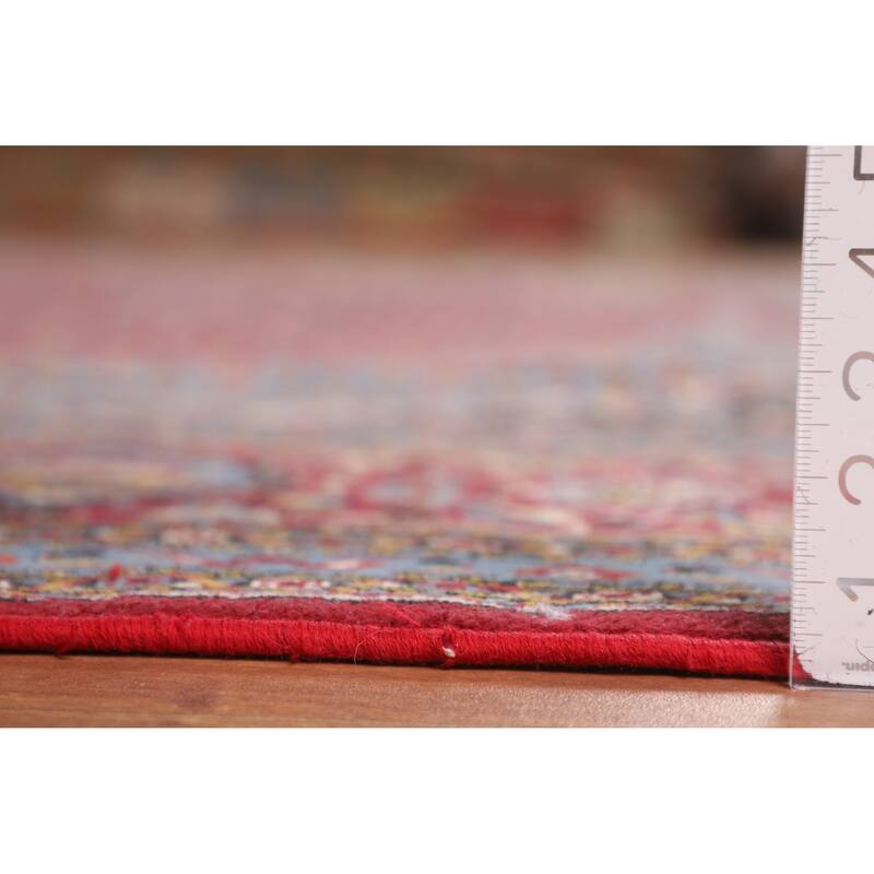 Red Geometric Tabriz Turkish Area Rug Machine Made Carpet - 9'7" x 12'7"