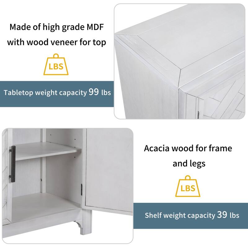40'' Console Table Sofa Table for Living Room with 2 Shelves