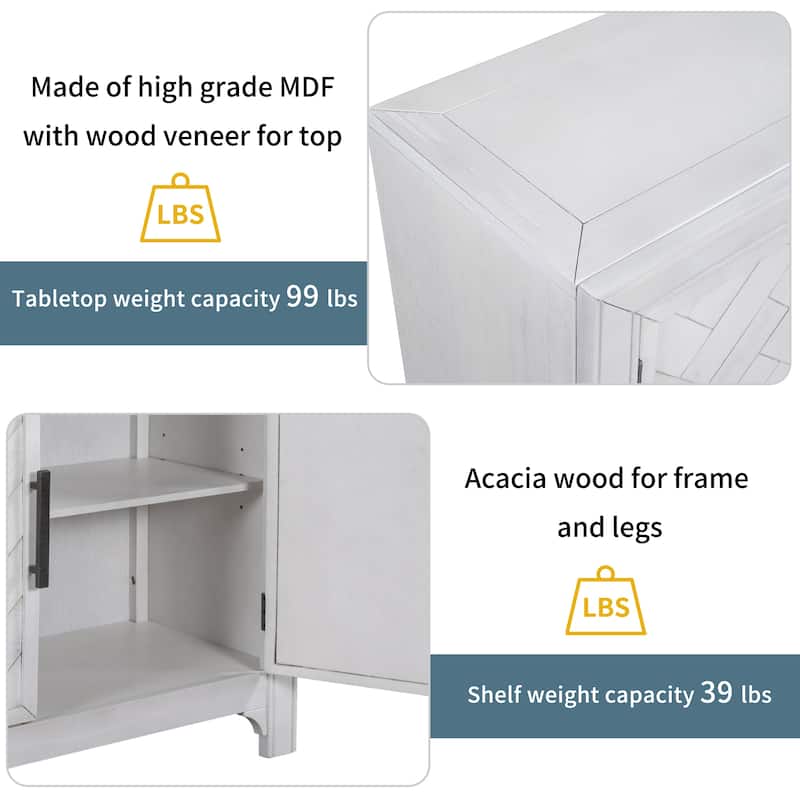 Modern Console Table Sofa Table for Living Room with 2 Shelves