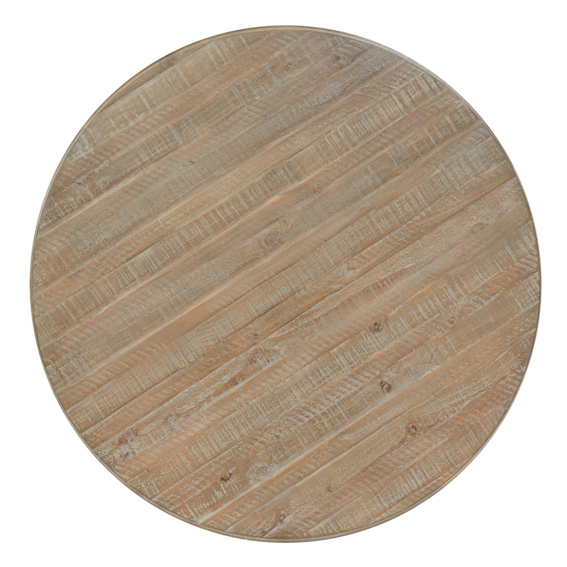 Magnussen Home Tinley Park Dove Tail Grey Round Cocktail Table - 40''W x 40''D x 18.5''H