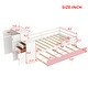 preview thumbnail 33 of 47, Twin Size Wood Platform Bed with Sample Bookshelf and Movable Wardrobe, Multifunctional Bed with Built-in Trundle Bed