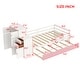 preview thumbnail 16 of 46, Twin Size Wood Platform Bed with Sample Bookshelf and Movable Wardrobe,with Built-in Trundle Bed