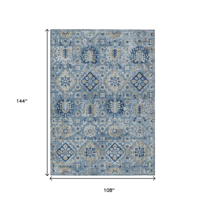 HomeRoots Floral Medallion Traditional Rectangle Outdoor Rug