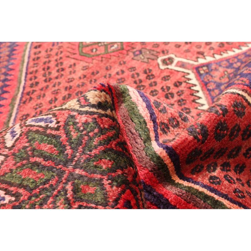 ECARPETGALLERY Hand-knotted Andelz Red Wool Rug - 4'3 x 6'7