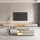preview thumbnail 7 of 12, Modern Extendable Coffee Table with Storage Drawers, Motion Sensor LED Lights, Open Shelves and Soft-Close Storage