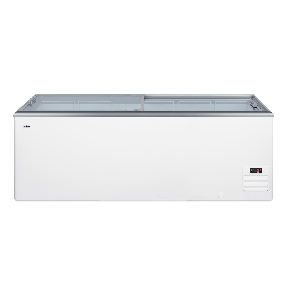 Summit  NOVA61  Commercial 71" Wide 21.3 Cu. Ft. Capacity Food & Beverage Freezer Merchandiser - White (White)
